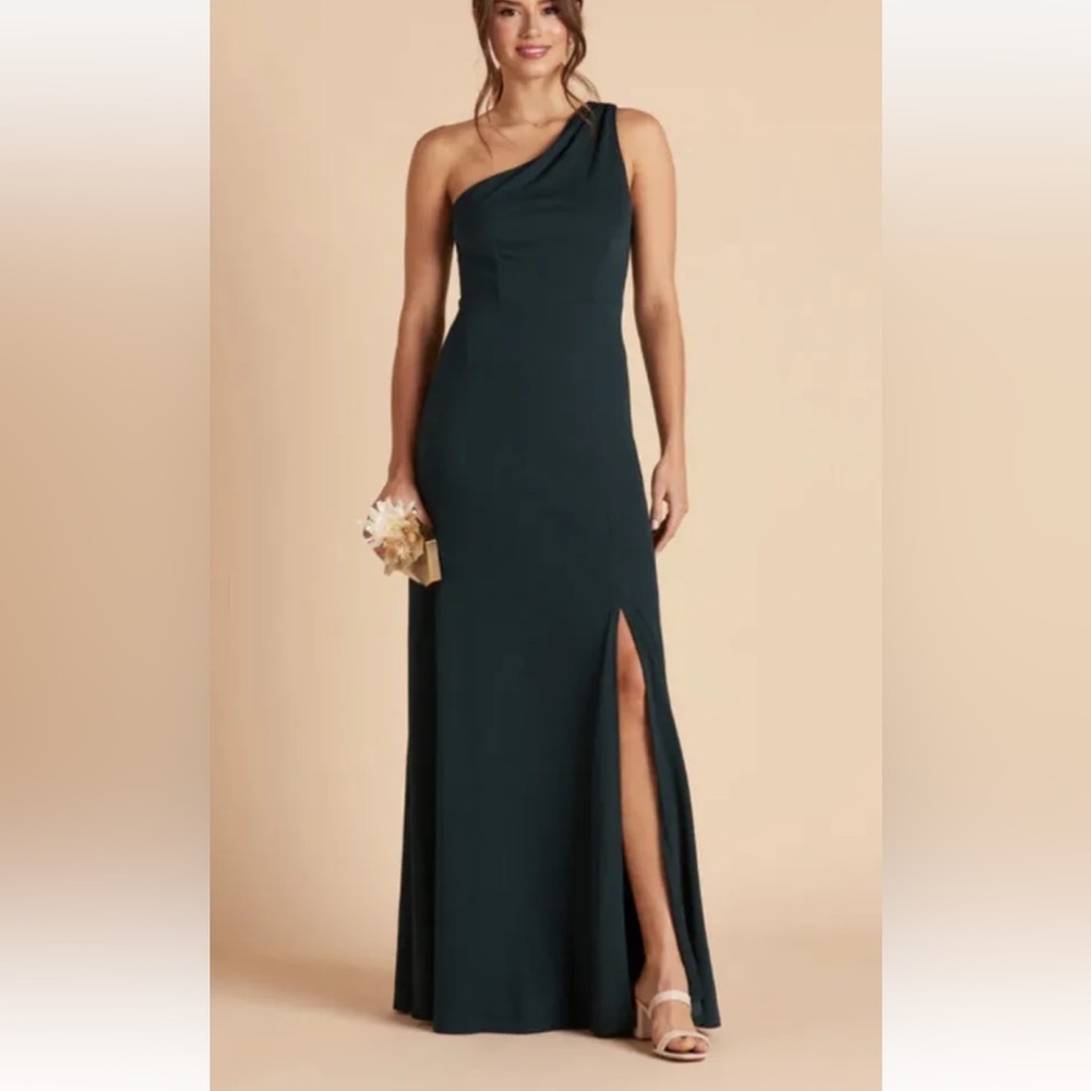 Birdy Grey SMALL KIRA Bridesmaid DRESS CREPE EMERALD Green